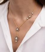 Gold plated kundan necklace