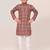 Kids boy red cotton straight kurta pant set