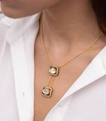 Gold plated kundan necklace