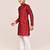 Kids boy maroon silk straight kurta pant set