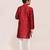 Kids boy maroon silk straight kurta pant set