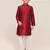 Kids boy maroon silk straight kurta pant set