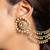 Gold plated kundan ear cuffs