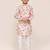 Kids boy peach cotton straight kurta pant set