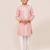 Kids boy pink silk straight kurta pant set