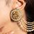 Gold plated kundan ear cuffs