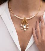 Gold plated Pearl necklace