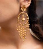 Gold plated dangler earrings