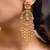 Gold plated dangler earrings