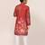 Kids boy red cotton straight kurta pant set