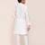 Kids boy white art silk straight kurta pant set