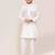 Kids boy white art silk straight kurta pant set