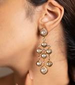 Gold plated dangler earrings