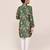 Kids boy green cotton silk  straight kurta pant set