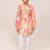 Kids boy multicolour linen cotton  straight kurta pant set