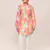 Kids boy multicolour linen cotton  straight kurta pant set
