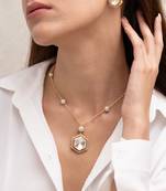 Gold plated necklace set