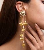 Gold plated dangler earrings