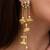 Gold plated dangler earrings