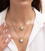 Gold plated layered necklace