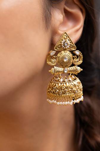 Gold plated Jhumkas