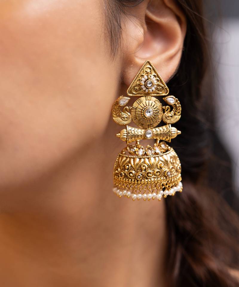 Gold plated Jhumkas