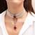 Gold plated red stone kundan choker necklace