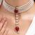 Gold plated red stone kundan choker necklace