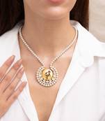 Gold plated Pearl necklace