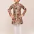 Kids boy dark beige silk straight kurta pant set