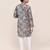 Kids boy multicolour cotton silk  straight kurta pant set