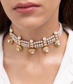 Gold plated choker necklace