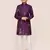 Kids boy purple art silk straight kurta pant set