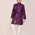Kids boy purple art silk straight kurta pant set