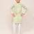 Kids boy pastel green cotton straight kurta pant set