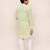 Kids boy pastel green cotton straight kurta pant set