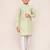 Kids boy pastel green cotton straight kurta pant set