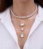 Gold plated layered necklace