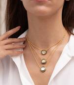 Gold plated kundan layered necklace
