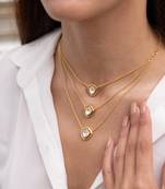 Gold plated layered necklace