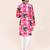 Kids boy pink cotton straight kurta pant set