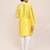 Kids boy yellow cotton silk  straight kurta pant set