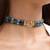Gold plated blue stone kundan choker necklace