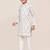 Kids boy white cotton straight kurta pant set