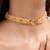 Gold plated kundan choker necklace