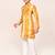 Kids boy musturd silk straight kurta pant set