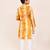 Kids boy musturd silk straight kurta pant set