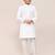 Kids boy white pure linen straight kurta pant set