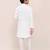 Kids boy white pure linen straight kurta pant set