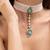 Gold plated green stone kundan choker necklace